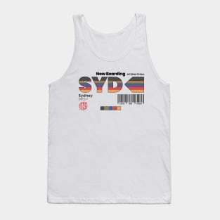 Vintage Sydney SYD Airport Australia Retro Travel Tank Top